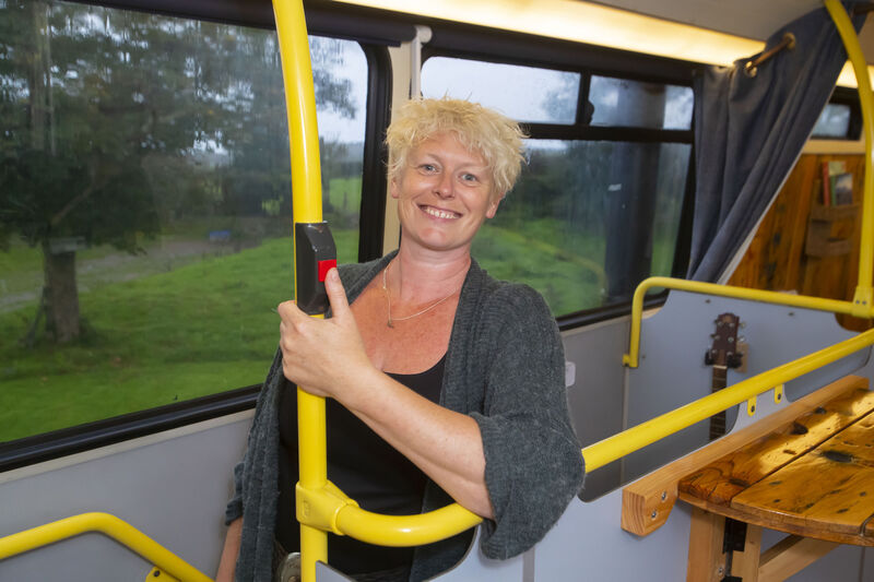 Ellie O'Byrne in her Eco Bus in Tramore, County Waterford. Picture: Patrick Browne
