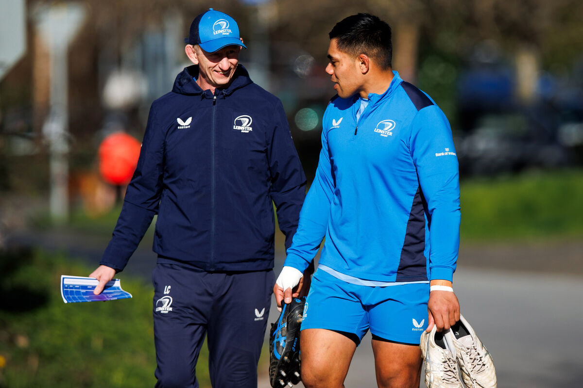 Leinster head coach Leo Cullen and Michael Ala'alatoa. Picture: ©INPHO/Tom Maher Leinster head coach Leo Cullen and Michael Ala'alatoa. Picture: ©INPHO/Tom Maher