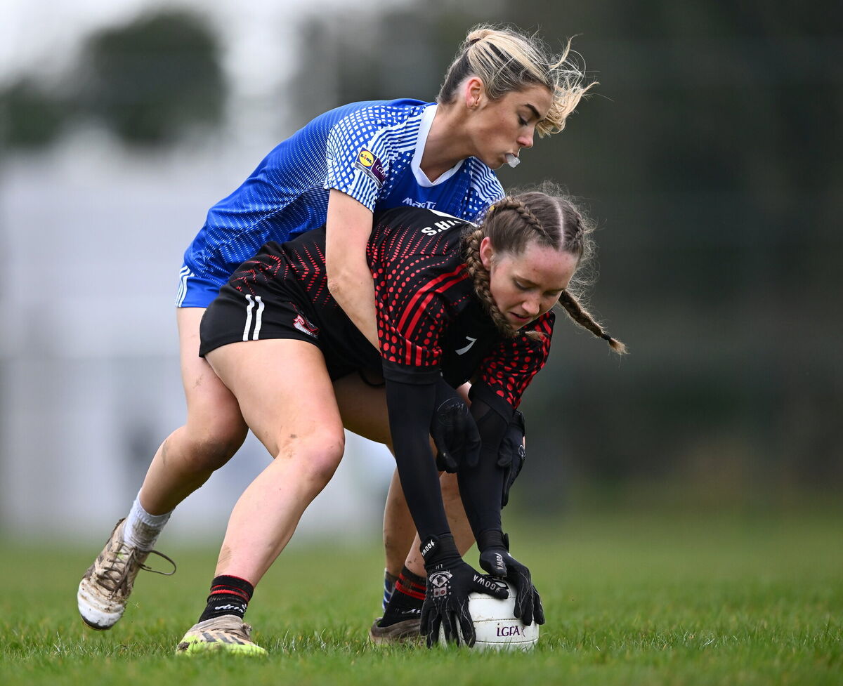 Lucy Henry of St Attracta's Community School in action against Danielle Ryan of Ursuline Secondary School Photo by Piaras Ó Mídheach/Sportsfile Lucy Henry of St Attracta's Community School in action against Danielle Ryan of Ursuline Secondary School Photo by Piaras Ó Mídheach/Sportsfile