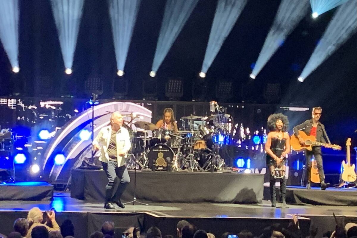 Simple Minds on stage at 3Arena, Dublin.