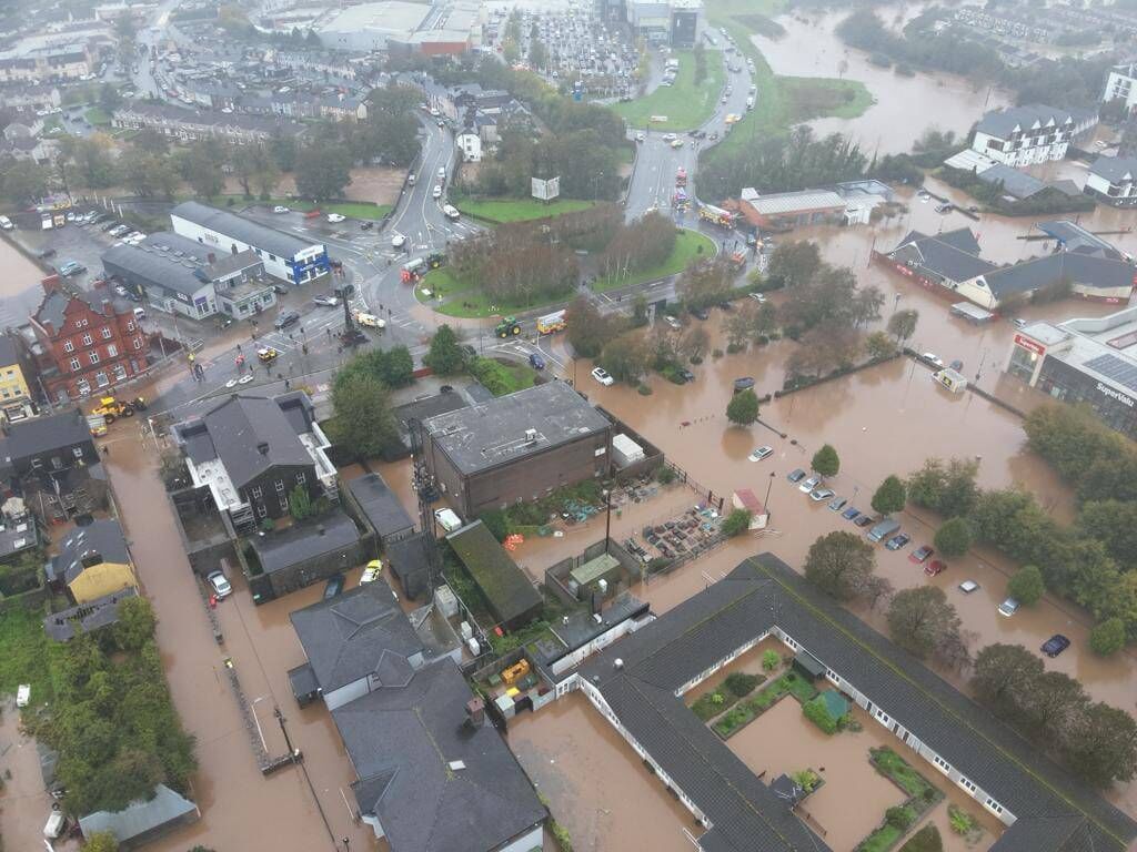 The scale of the floods in Midleton last year. Picture: Guileen Coast Guard 