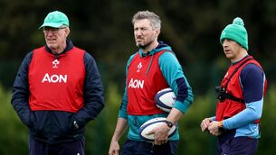 <p>TEAM OF US: Senior Coach John McKee with Defence Coach Declan Danaher and Head Coach Scott Bemand. Pic Credit: Ben Brady, Inpho.</p>