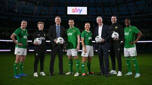 <p>Sky and the FAI today announced the extension of their women's team partnership, along with a new partnership, making Sky the new Primary Partner of the Men's National Team. Picture: Brendan Moran/Sportsfile</p>