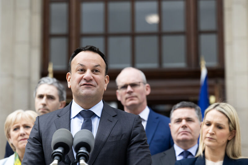 Taoiseach Leo Varadkar announces his resignation as both Taoiseach and party leader of Fine Gael. Picture: Collins Taoiseach Leo Varadkar announces his resignation as both Taoiseach and party leader of Fine Gael. Picture: Collins