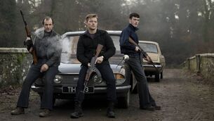 <p>Tom Vaughan-Lawlor, Jack Meade and Lewis Brophy in Baltimore. </p>