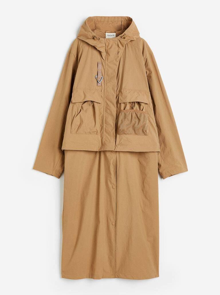 Water-repellent adjustable-length outdoor jacket, H&amp;M, €54