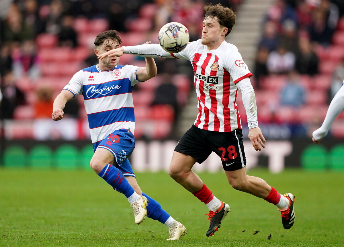 Sunderland's Callum Styles battles for the ball against Queens Park Rangers' Joe Hodge. Pic: Owen Humphreys, PA Wire. Sunderland's Callum Styles battles for the ball against Queens Park Rangers' Joe Hodge. Pic: Owen Humphreys, PA Wire.