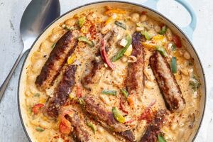 Creamy sausage and cannellini bean one-pot