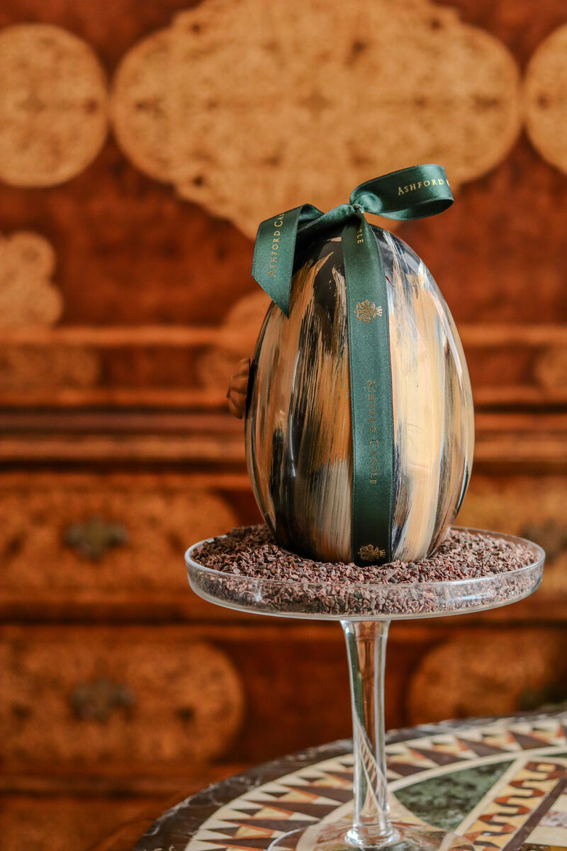 Ashford Castle's annual painted Easter egg, by chef Paula Stakelum