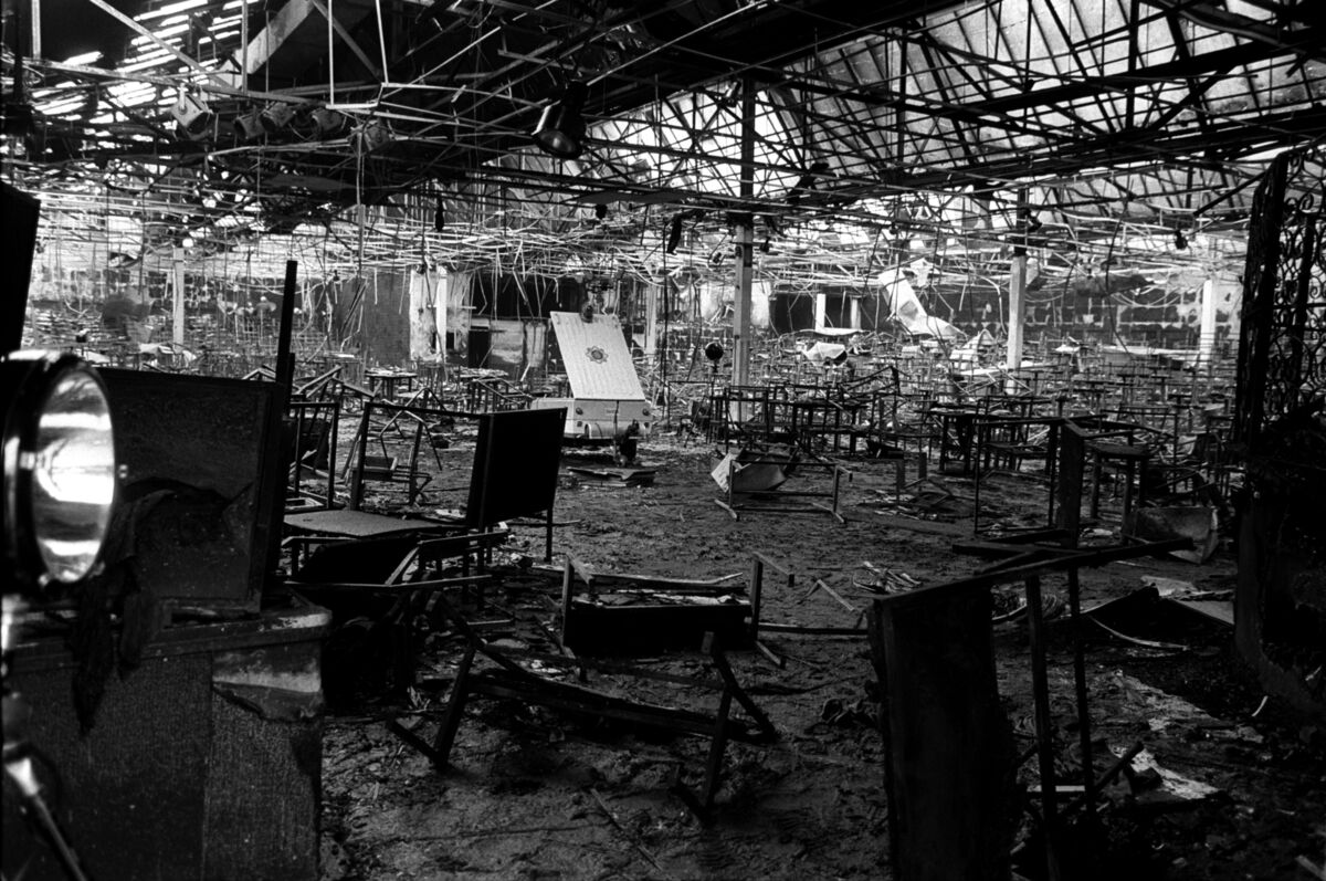 The damage in the Stardust in 1981. The coroner today said the expert evidence was that the temperature in the Stardust as the fire began to spread into the main ballroom would have exceeded 1,200C in less than two minutes. File photo The damage in the Stardust in 1981. The coroner today said the expert evidence was that the temperature in the Stardust as the fire began to spread into the main ballroom would have exceeded 1,200C in less than two minutes. File photo