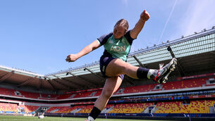 <p>KICKING ON: Ireland out-half Nicole Fowley gets her eye in at Stade Marie-Marvingt yesterday ahead of today’s opening Six Nations match against France. <span class="contextmenu emphasis CaptionCredit">Pic: Dan Sheridan, Inpho</span>
            </p>