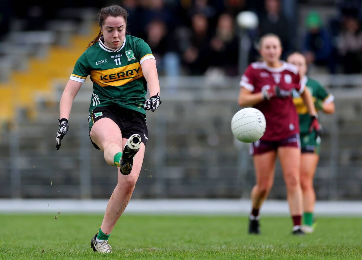 Kerry’s Danielle O'Leary scores a goal against Galway. Picture: ©INPHO/James Crombie Kerry’s Danielle O'Leary scores a goal against Galway. Picture: ©INPHO/James Crombie