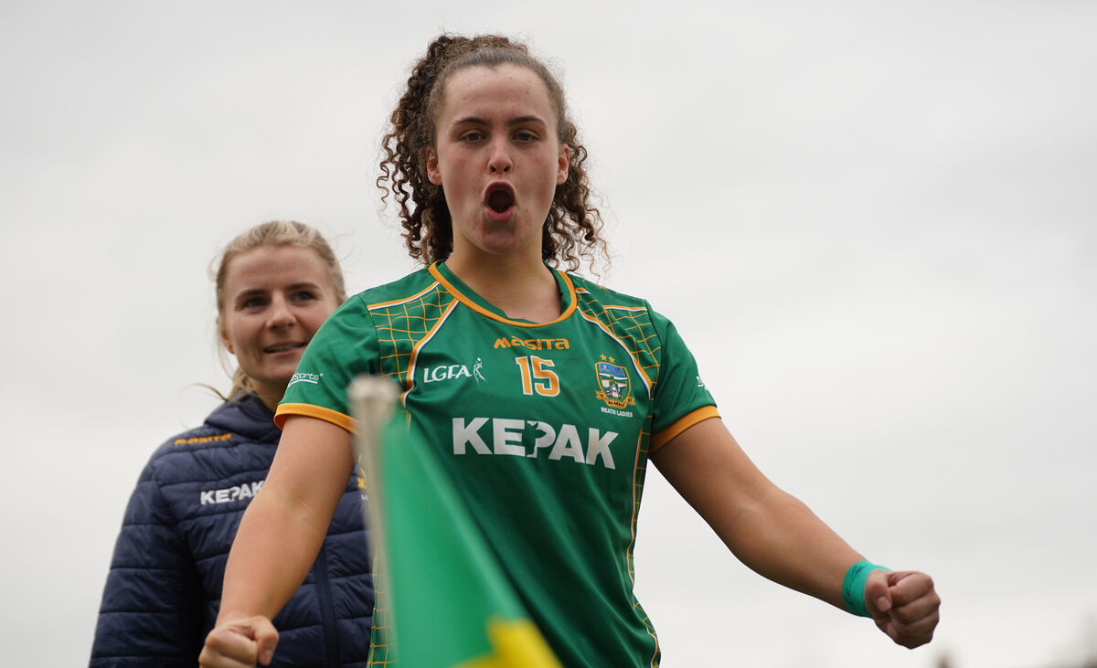 Meath's Emma Duggan celebrates after victory over Cork. Picture: ©INPHO/Leah Scholes Meath's Emma Duggan celebrates after victory over Cork. Picture: ©INPHO/Leah Scholes