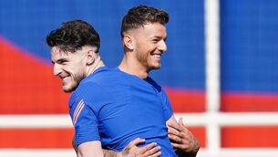 <p>Declan Rice (left) hopes to convince Ben White (right) to make himself available for England (Martin Rickett/PA)</p>