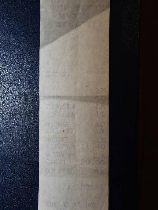 The receipt from a purchase made by Annie McCarrick on Friday, March 26 1993. Picture: Garda Info