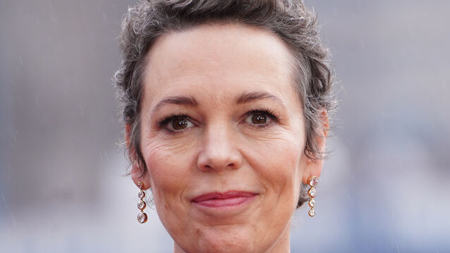 <p>Olivia Colman during a photo call with the cast of Wonka at Potter’s Field Park, London (PA/Ian West).</p>