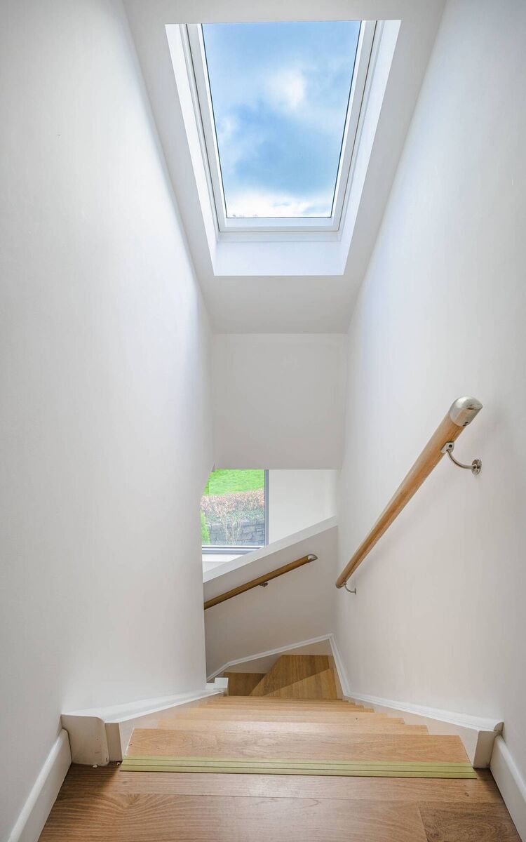 There's an additional 680 sq ft of attic rooms up this staircase There's an additional 680 sq ft of attic rooms up this staircase