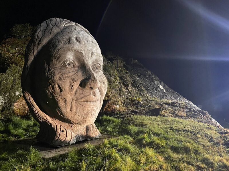 The sculptural forms representing female heads were created by West Cork based artist Sarah Goyvaerts and were commissioned by Cork County Council and Transport Infrastructure Ireland with funding from the Per Cent for Art Scheme for the N22 development.