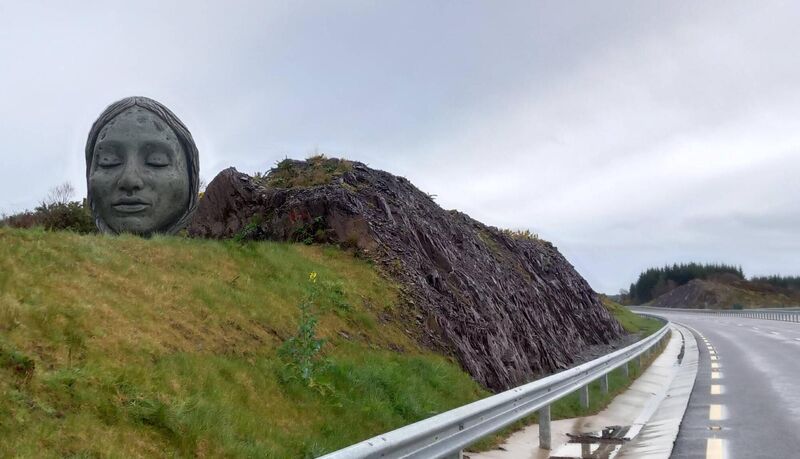  One of the sculptures by the N22 road. 