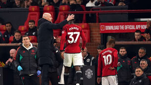 <p>Erik ten Hag continues to be impressed by Kobbie Mainoo (Martin Rickett/PA)</p>