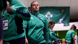 <p>ROUND TWO: Ireland's Nicole Fowley impressed at ten against France and gave a secure boot to clear threats in the Irish 22m. Pic: @INPHO/Ben Brady</p>