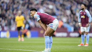 <p>Ollie Watkins was taken off at half-time. Pic: Nick Potts/PA</p>