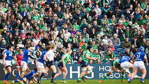 <p>CRUSHING DEFEAT: Ireland come up short in front of a record home crowd against Italy in the RDS. Pic: Harry Murphy/Sportsfile</p>