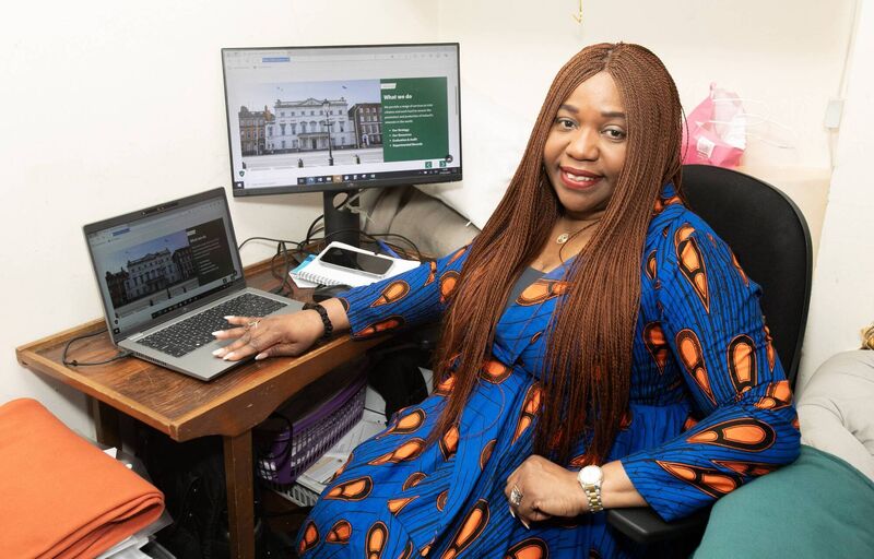 Winifred Ikhine Akinyemi at her home in Santry, Dublin. Picture: Gareth Chaney Winifred Ikhine Akinyemi at her home in Santry, Dublin. Picture: Gareth Chaney