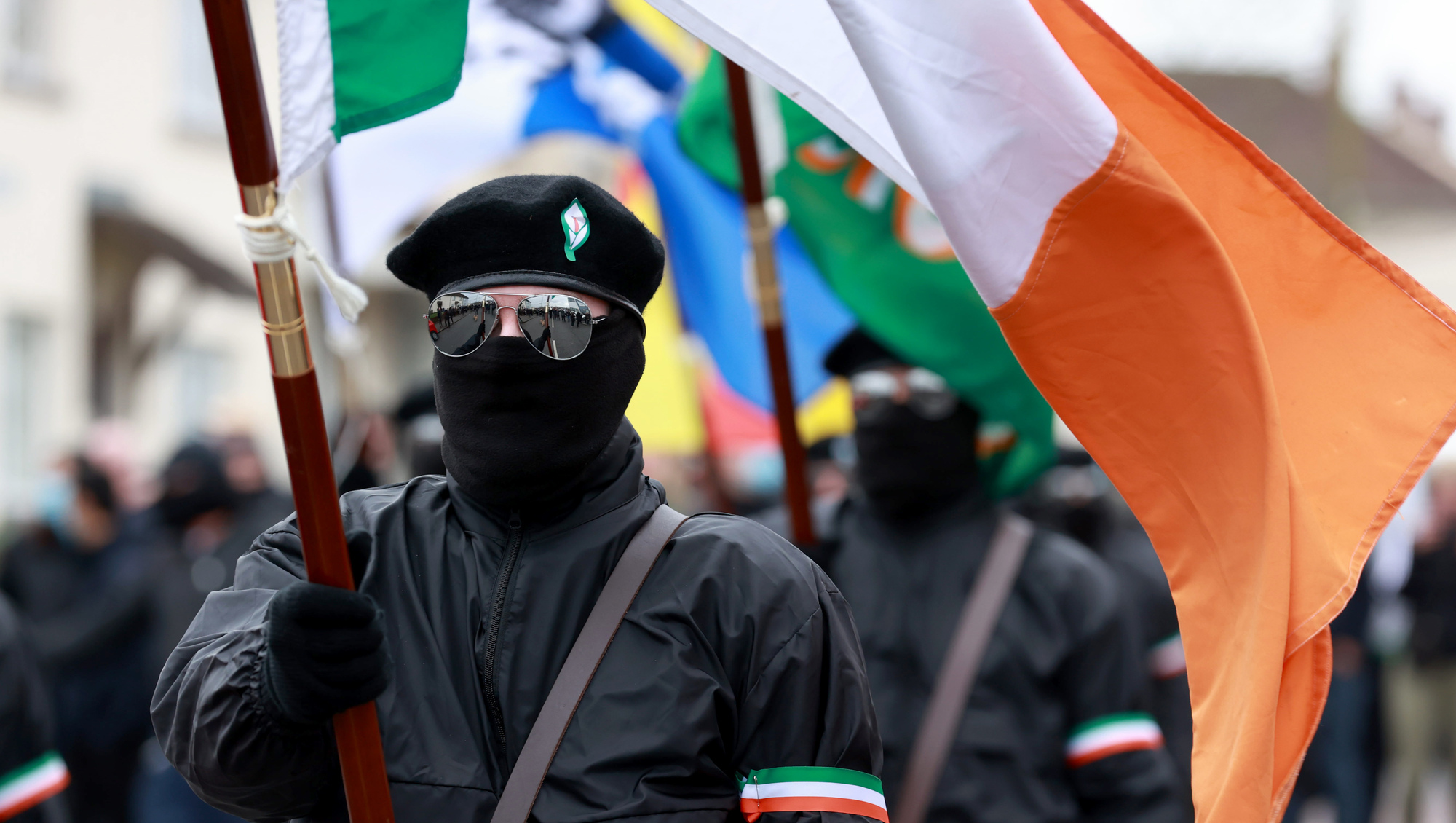 Van set on fire following dissident Easter Rising parade in Derry
