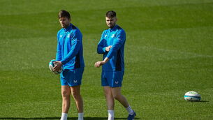 <p>BROTHERS BATTLE: Ross and Harry Byrne during a Leinster Rugby captain's run at the RDS Arena in Dublin. Pic: Harry Murphy/Sportsfile</p>