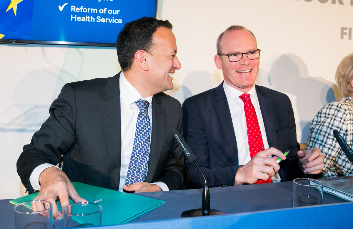 Simon Coveney (right) with Leo Varadkar in 2020. Both are stepping down from the Cabinet table. File picture: Gareth Chaney/Collins