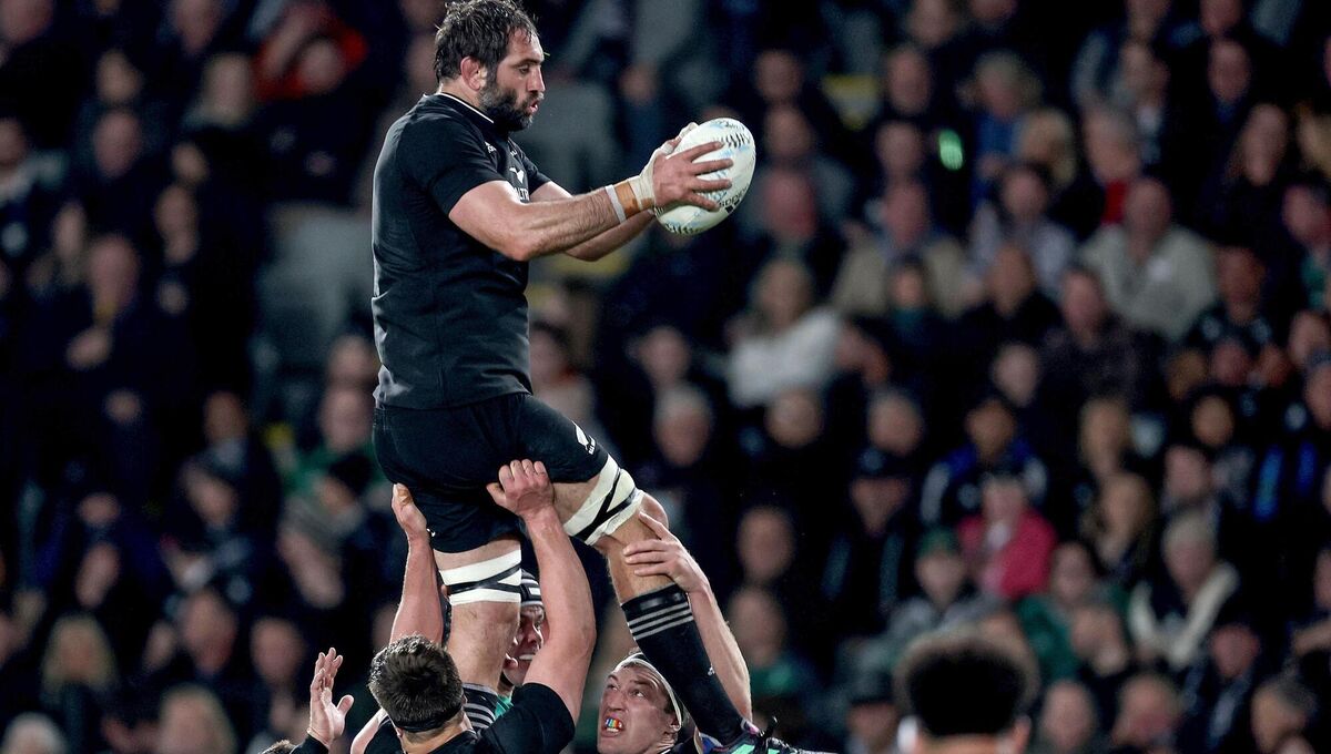 AERIAL DOMINANCE: New Zealand's Sam Whitelock. Pic: Marty Melville, Photosport 