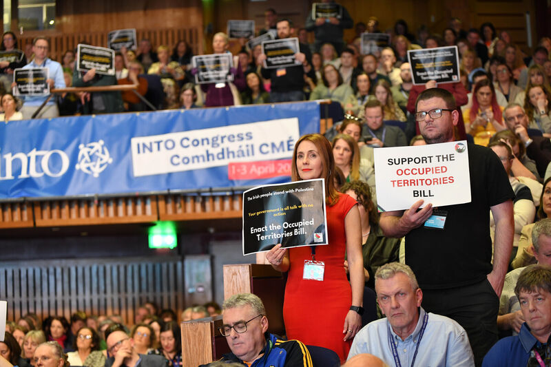  Delegates at the Irish National Teachers' Organisation annual congress in Derry. Photo: Moya Nolan