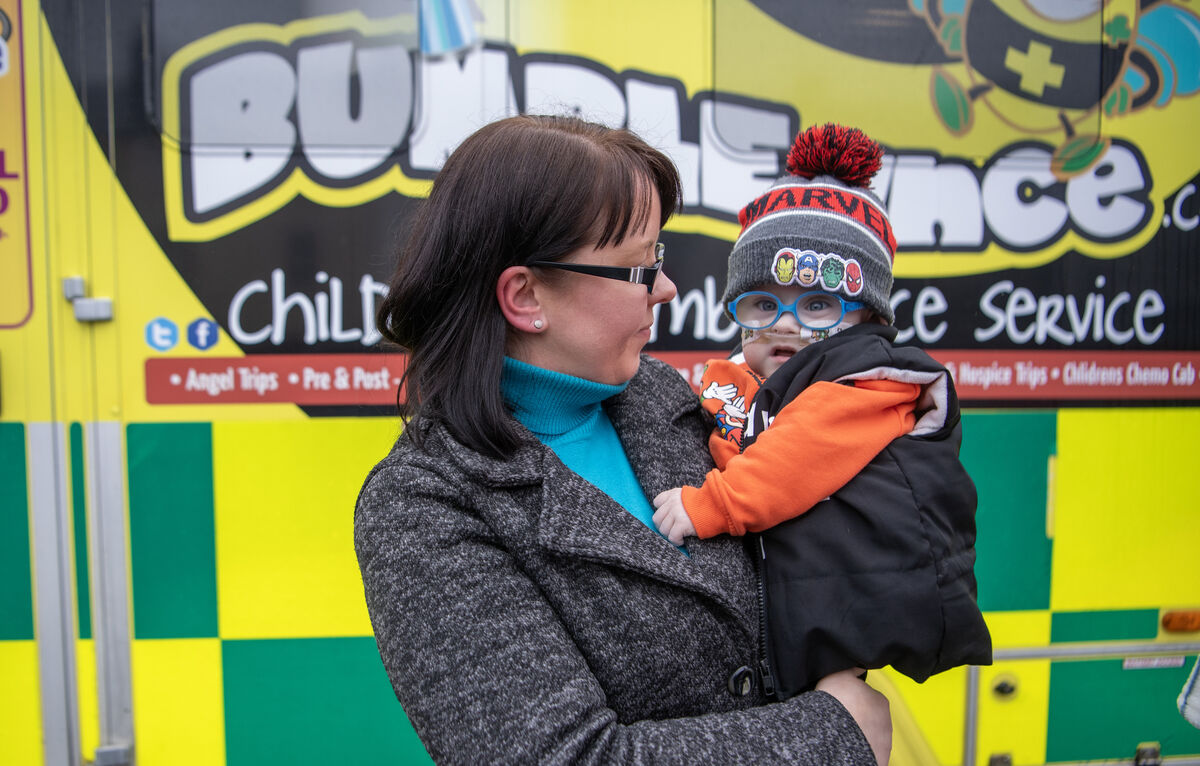 Michelle Duggan and Jack outside the Bumbulance. Picture: Domnick Walsh/Eye Focus