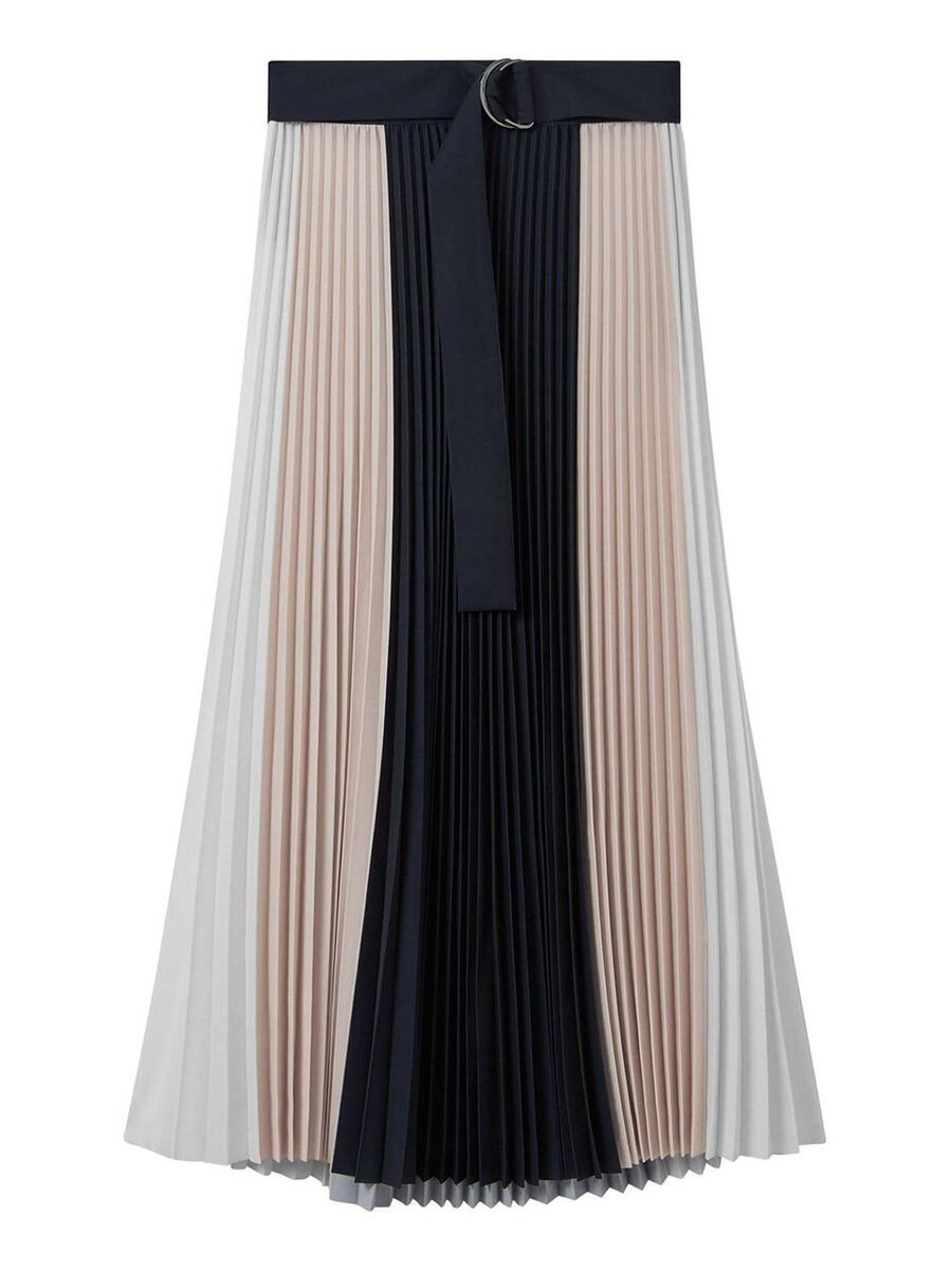 Reiss ‘Ava’ pleated striped skirt, Brown Thomas, €245