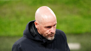 <p>Manchester United manager Erik ten Hag ahead of the Premier League match at the Gtech Community Stadium.</p>