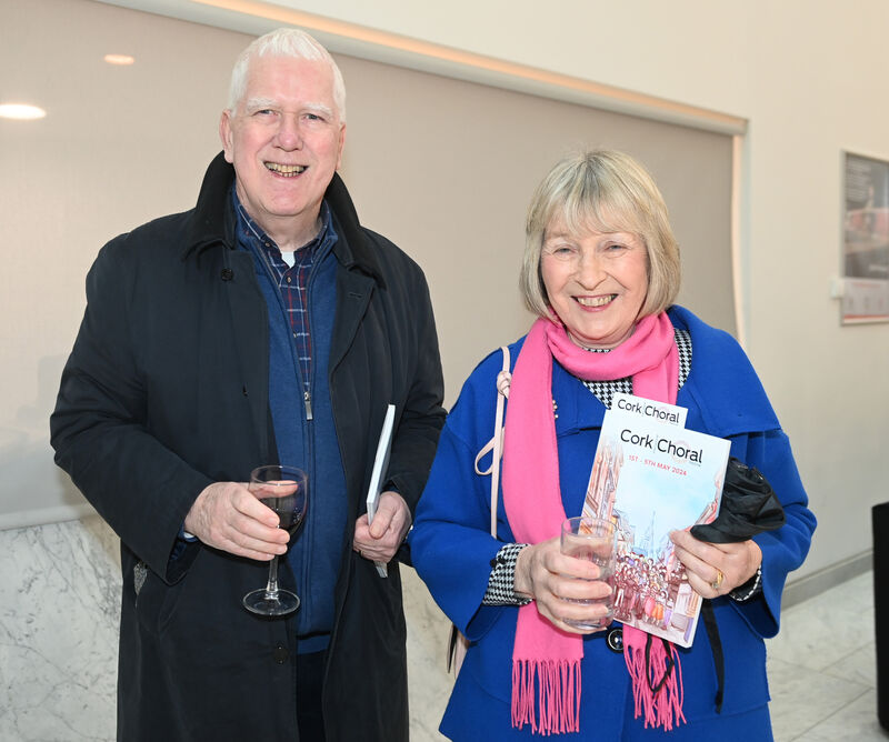 John and Stephanie O'Sullivan at City Hall for the launch of the 69th Cork International Choral Festival. Picture: Eddie O'Hare