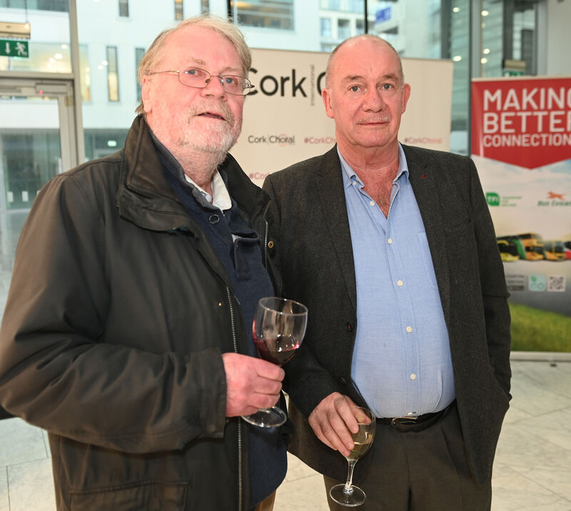 Jim Walsh and John Joyce at City Hall for the launch of the 69th Cork International Choral Festival. Picture: Eddie O'Hare