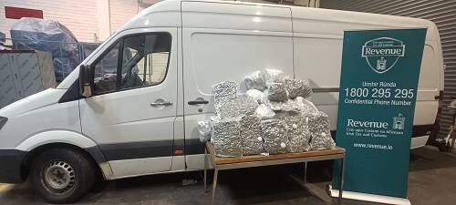The van containing the drugs had travelled to Dublin from the UK. Picture: Revenue