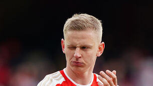 Oleksandr Zinchenko is in confident mood (Zac Goodwin/PA)