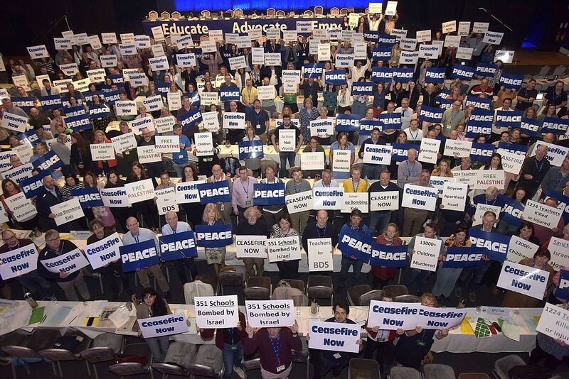 Gaza featured at every day of the three-day congress. Picture: Tommy Clancy