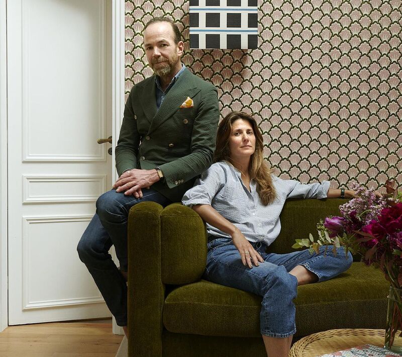 Pierre and Emilie Frey in their Paris flat. Pierre and Emilie Frey in their Paris flat.