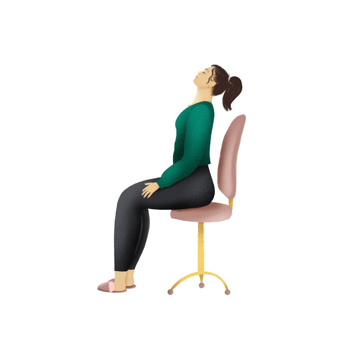 Sarah Gray illustration for Weekend. Seated Cat Cow