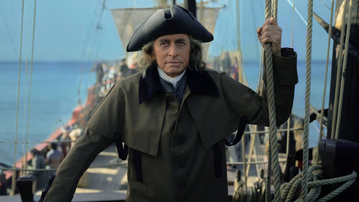 Michael Douglas as Benjamin Franklin in Franklin
