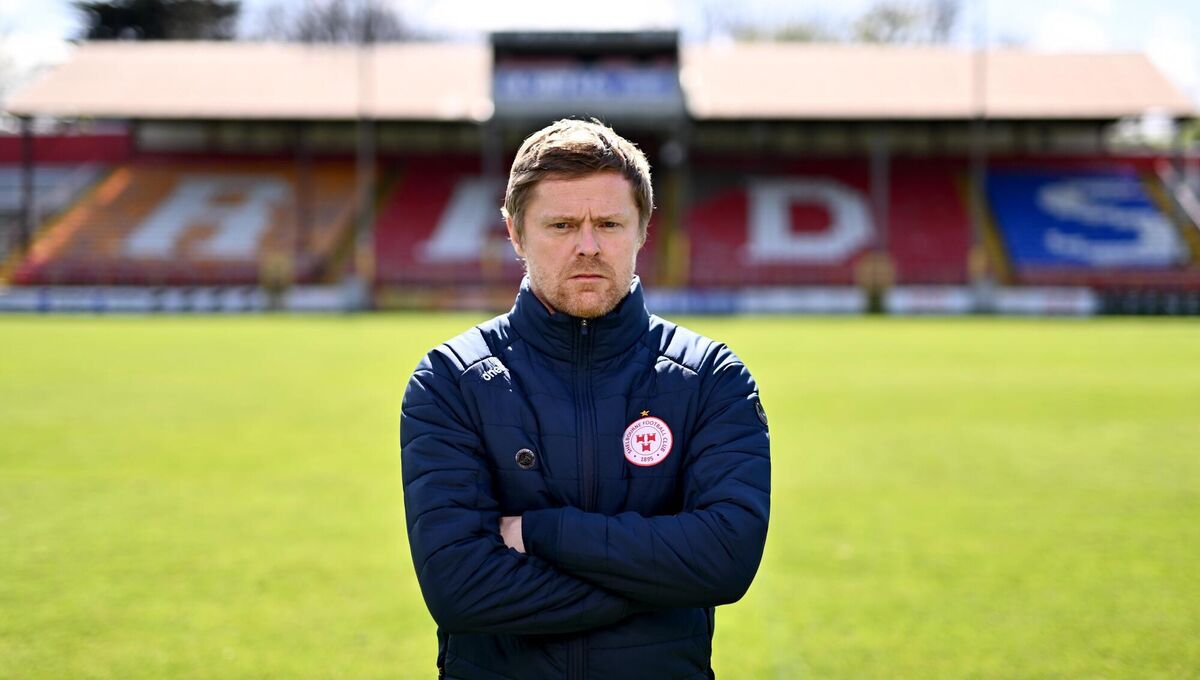 Manager Damien Duff poses for a portrait during a Shelbourne media conference at Tolka Park in Dublin. Photo by Ben McShane/Sportsfile