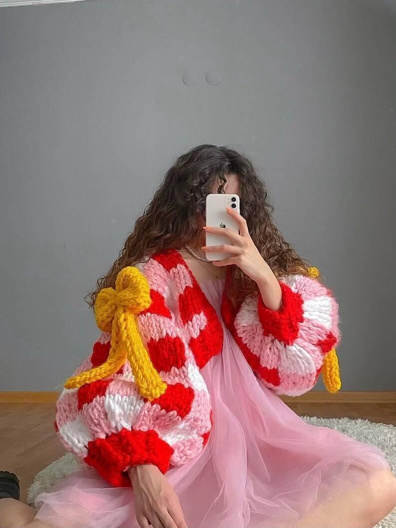 Heyays handmade bow cardigan, Etsy, €216.05