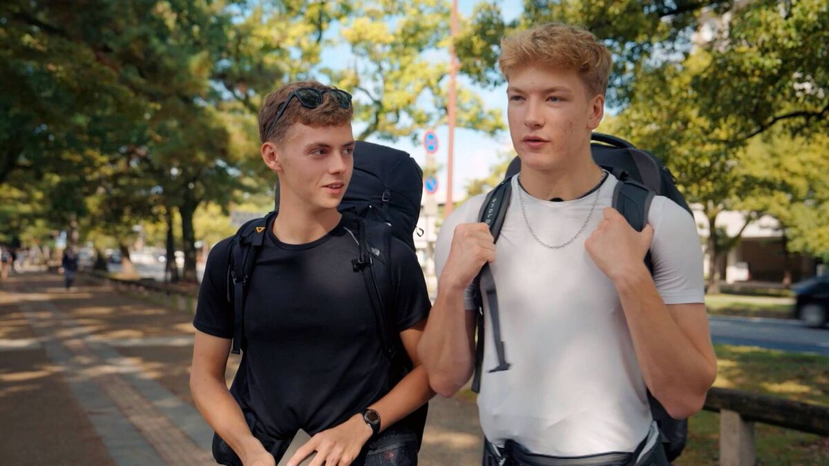 Alfie and Owen in Race Across The World on BBC One