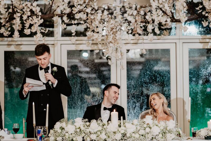 Jane Mahon and Michael Culhane and best man Mark O'Sullivan. Pictures: Black Diamond Photography 