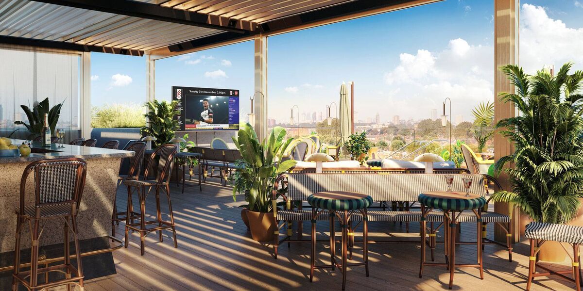 Fulham's proposed luxury 'Sky Deck' at Craven Cottage which will open in December 2024