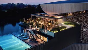 <p>Fulham's proposed luxury 'Sky Deck' at Craven Cottage which will open in December 2024</p>